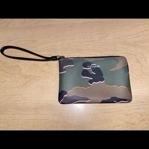 NWOT Camo coach wristlet